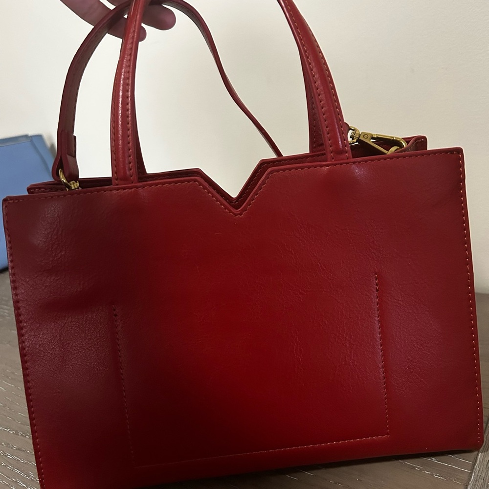 Pixie Mood AURORA Removable Wristlet, Vegan Leather Satchel, Wine color, EUC - Picture 11 of 12